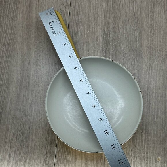 Vtg Descoware Skillet Saucepan Enameled Cast Iron Dishwasher Safe Round Yellow - Picture 9 of 10